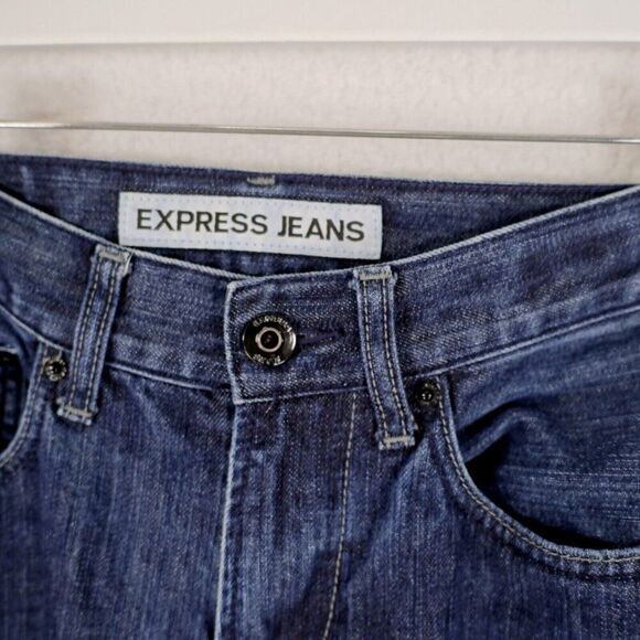 Express Rocco Slim Fit Bootcut Blue Denim Low Rise Jeans 31/29‎ Tagged 30/30 - Picture 5 of 13